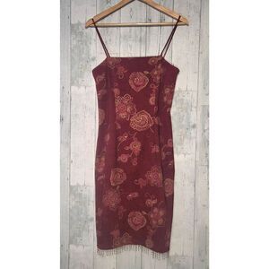 VTG Rampage Paisley / Jacquard Spaghetti Strap Whimsygoth Fairycore Dress Sz. 7J
